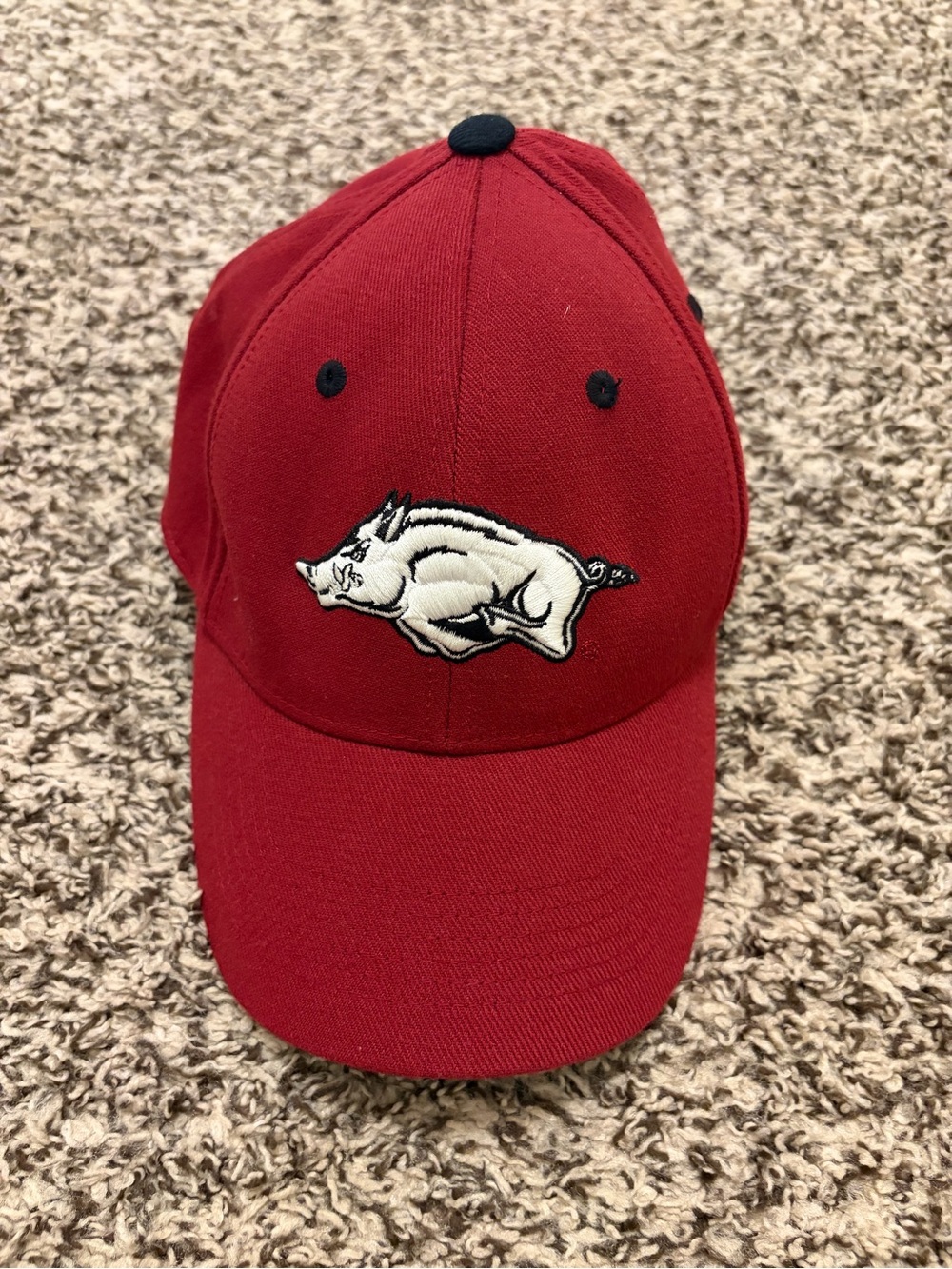 Top of the World Men’s Arkansas Razorback Hat with Embroidered Hog Patch